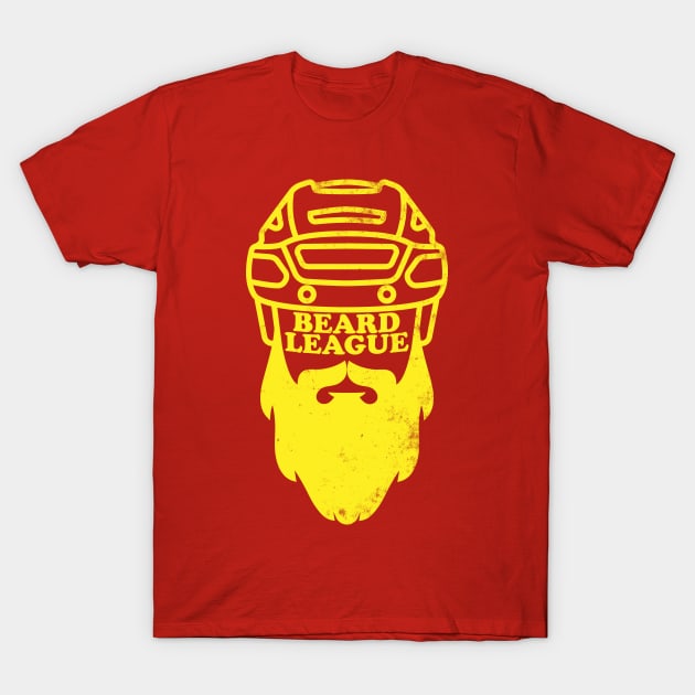 Beard League - Playoff Hockey (yellow version) T-Shirt by toadyco